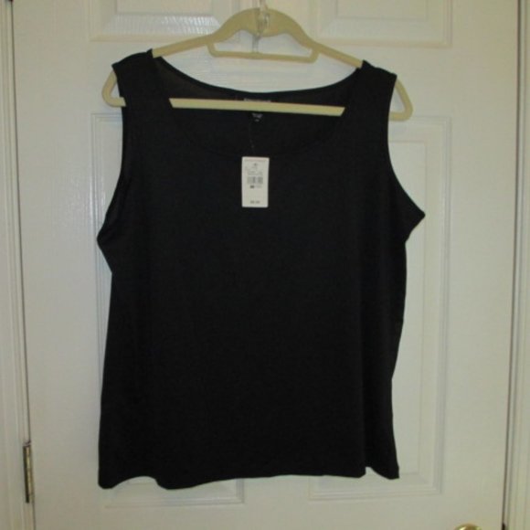 New Ashley Stewart Basic Black Tank Top 18/20 - Picture 1 of 9